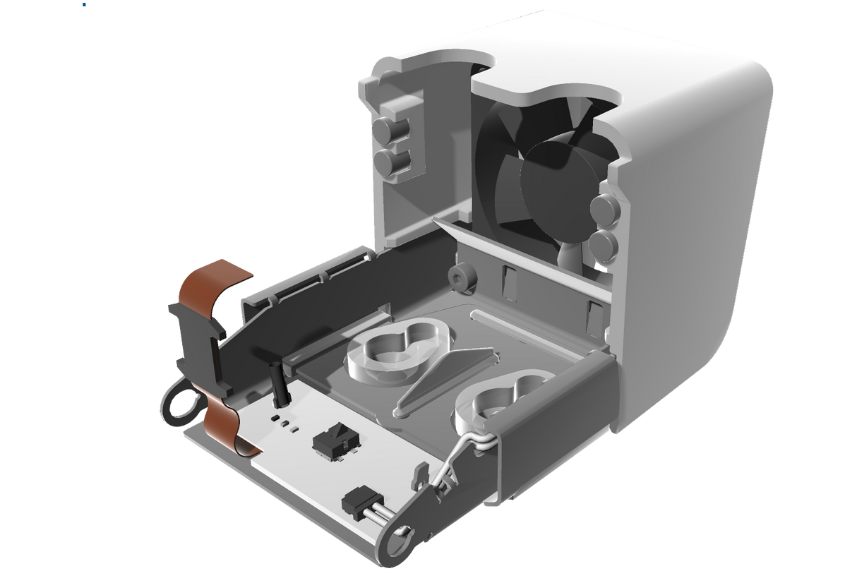 UltiMaker Print Head Front Fan Bracket Assembly - Inductive (S6, S7, S8)