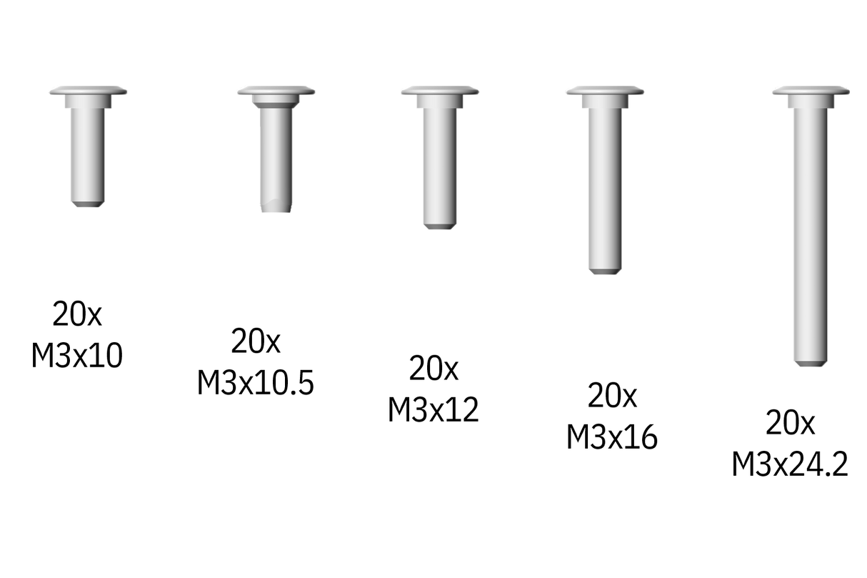 UltiMaker Flat Head Bolts Pack
