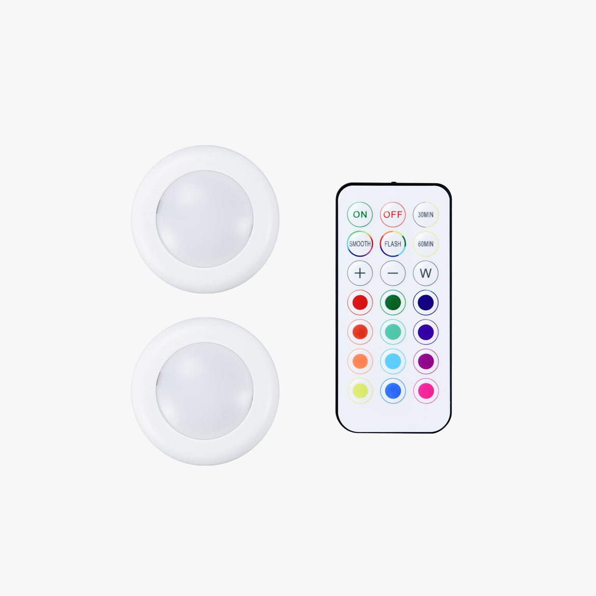 Bambu Lab Remote Controlled 16-color RGBW Puck Lights (2pcs) (B-KC007)