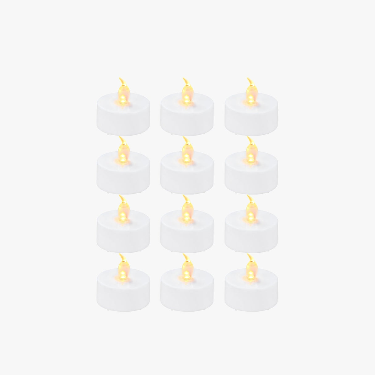 Bambu Lab LED Flame Tea Light Candle Set Warm Yellow (12pcs) (B-KC008)