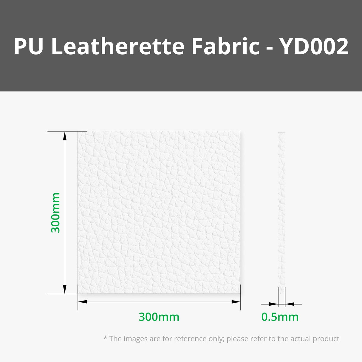 Bambu Lab White Pebbled PU Leatherette Fabric (B-YD002)
