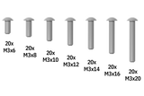 UltiMaker Hex Button M3 Bolts Pack