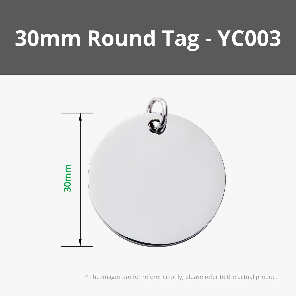 Bambu Lab Large Round Stainless Steel Tag (5PCS) (B-YC003)