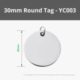 Bambu Lab Large Round Stainless Steel Tag (5PCS) (B-YC003)