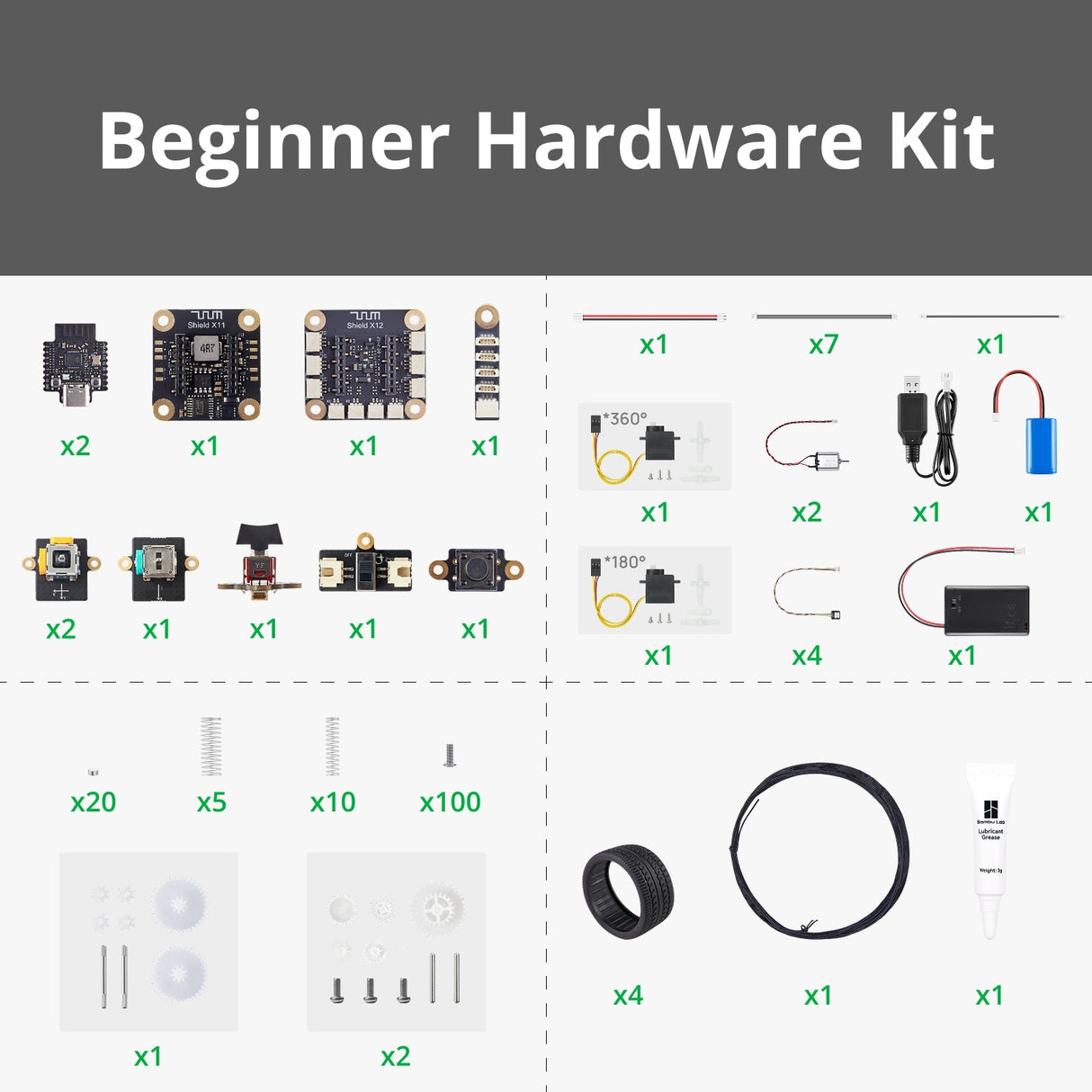 Bambu Lab CyberBrick Beginner Hardware Kit (B-ZK004)
