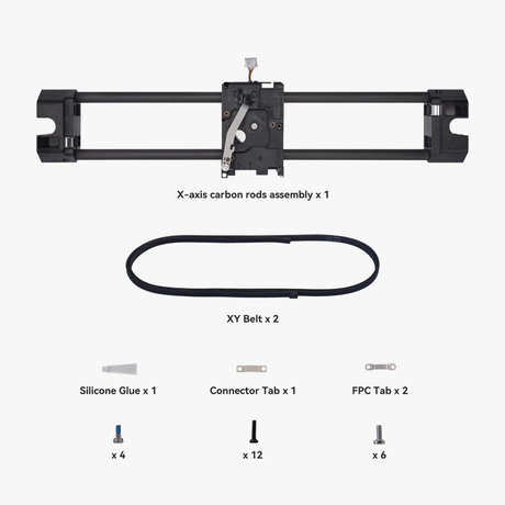 Bambu Lab X-Axis Carbon Rods Assembly FAC003 P1P,P1S,X1C,X1E